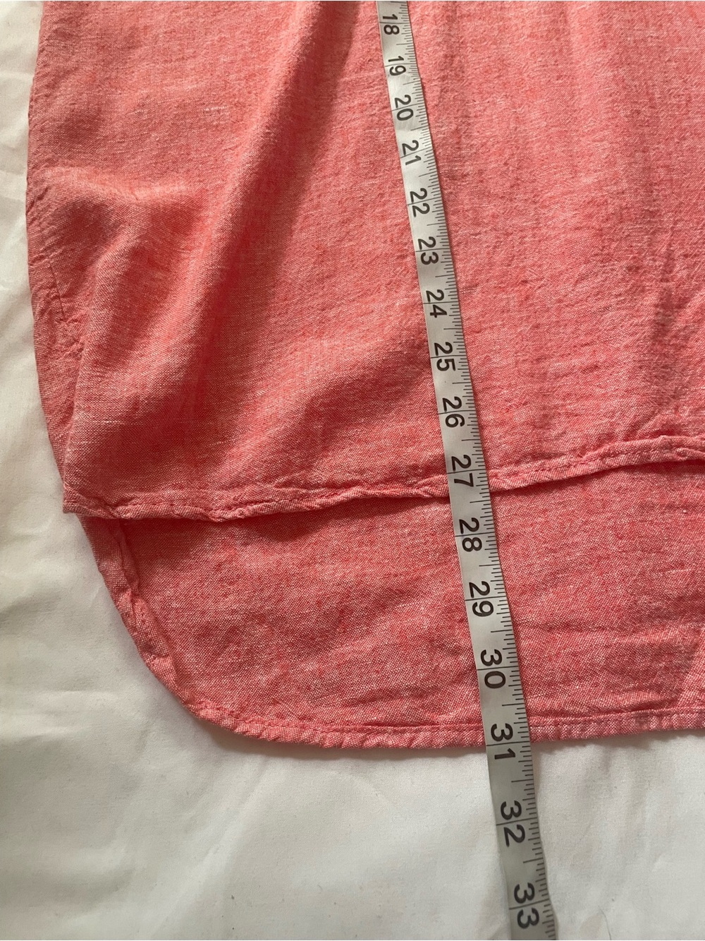 Tahari Pink Coral Linen Blend Popover Tunic Top 1X Coastal Boho Minimalist - Picture 10 of 10